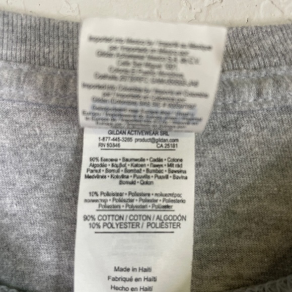 MAMA Graffic Tee Heather Grey with Navy Floral Print - Picture 3 of 5